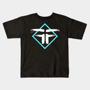 FF Diamond Logo (White) by Steve Govern Kids T-Shirt